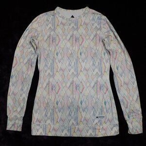 Burton Midweight Crew Baselayer Top | Diamond Dot | Dayride | Ski | EUC | XS